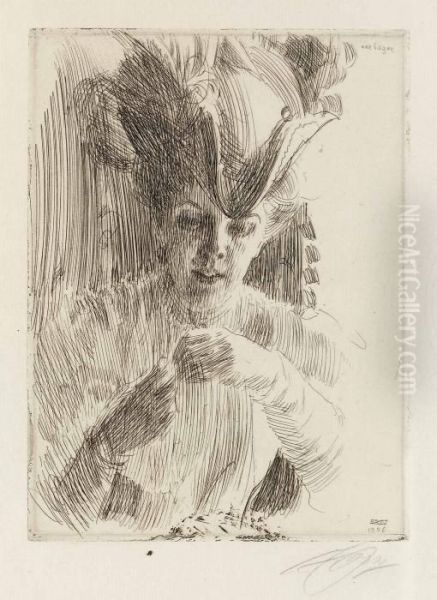 En Ring Oil Painting by Anders Zorn