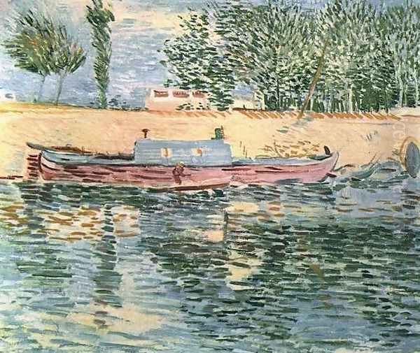 The Banks Of The Seine With Boats Oil Painting by Vincent Van Gogh