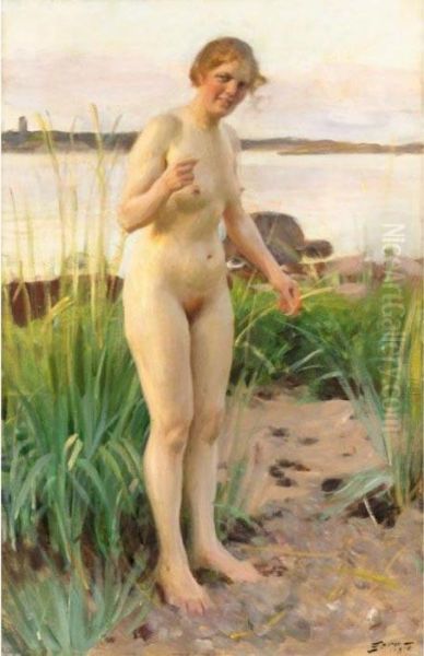 Smalandska (girl From Smaland) Oil Painting by Anders Zorn