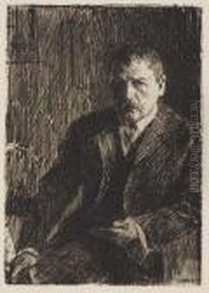 Self Portrait I Oil Painting by Anders Zorn