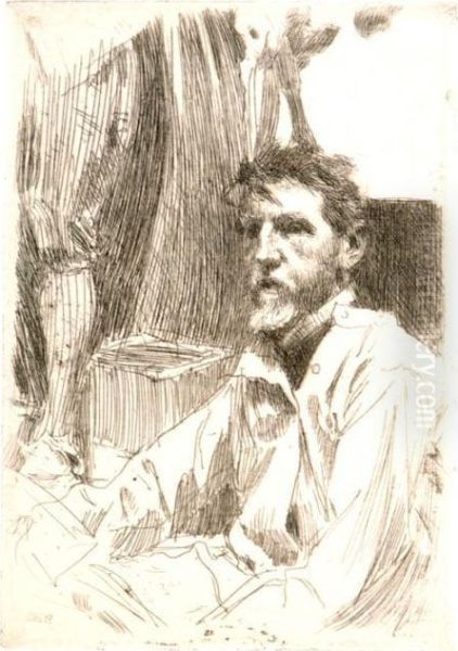 August Saint Gaudens I Oil Painting by Anders Zorn