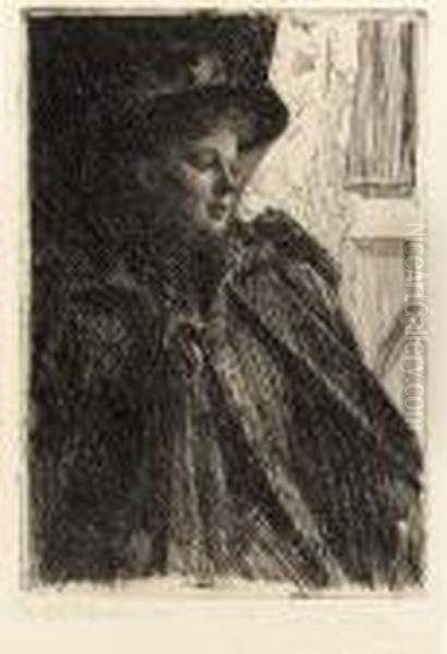 Olga Bratt; And Beadle Oil Painting by Anders Zorn