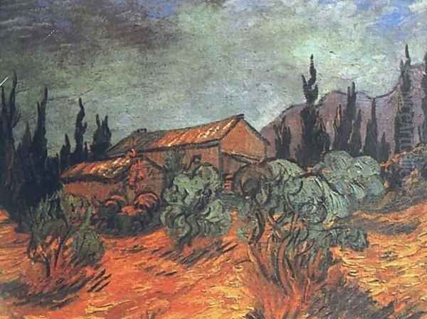 Wooden Sheds Oil Painting by Vincent Van Gogh