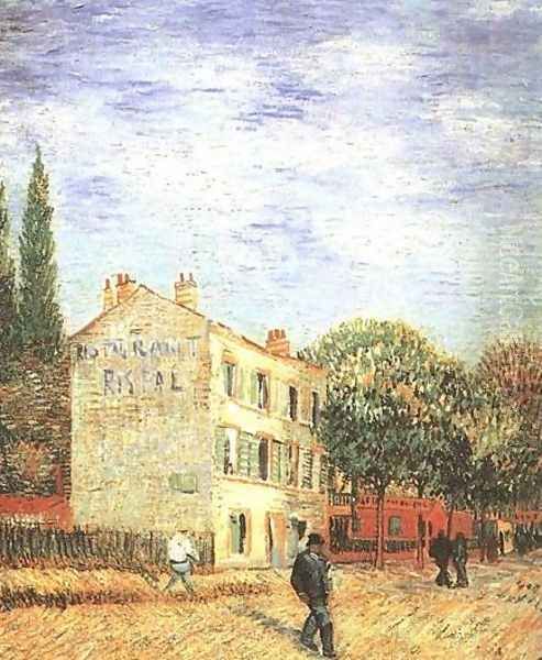 Road At Saint Remy With Female Figure A Oil Painting by Vincent Van Gogh