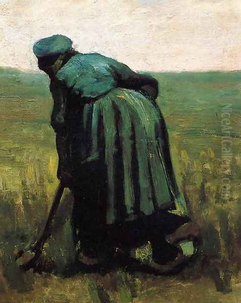 Peasant Woman Digging III Oil Painting by Vincent Van Gogh