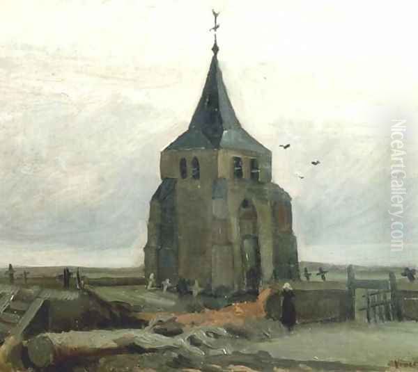 Old Church Tower At Nuenen The II Oil Painting by Vincent Van Gogh