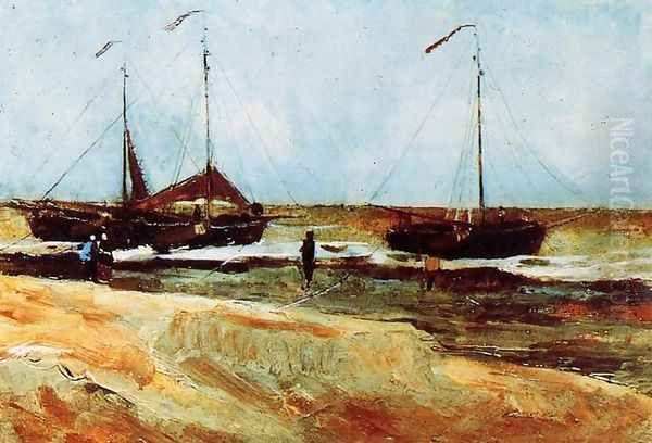 The Beach at Scheveningen in Calm Weather Oil Painting by Vincent Van Gogh