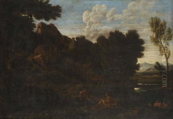 Paesaggio Con Pastori Oil Painting by Francesco Zuccarelli