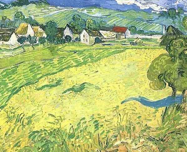 View Of Vessenots Near Auvers Oil Painting by Vincent Van Gogh