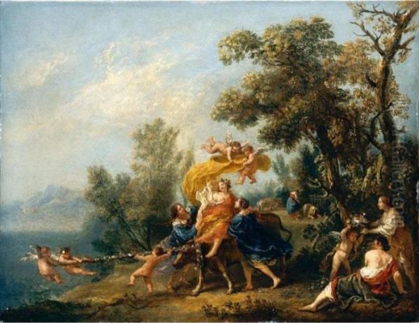 The Rape Of Europa Oil Painting by Francesco Zuccarelli