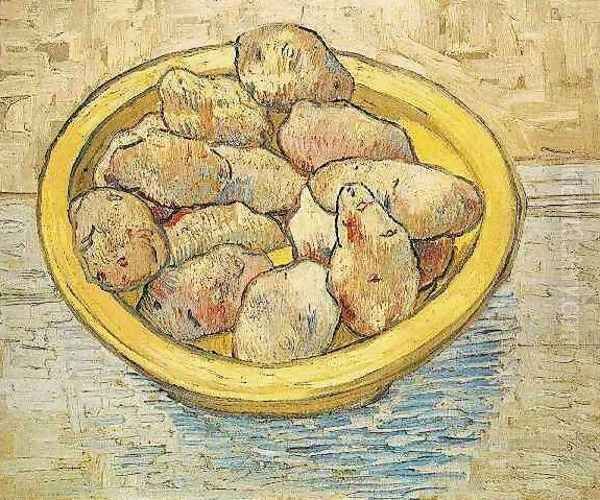 Potatoes In A Yellow Dish Oil Painting by Vincent Van Gogh