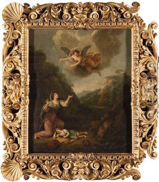 The Angel Appearing To Hagar And Ishmael Oil Painting by Francesco Zuccarelli