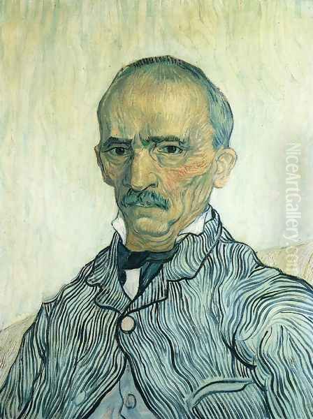 Portrait Of Trabuc An Attendant At Saint Paul Hospital Oil Painting by Vincent Van Gogh