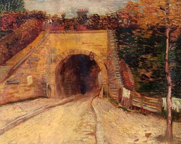 Roadway With Underpass (The Viaduct) Oil Painting by Vincent Van Gogh