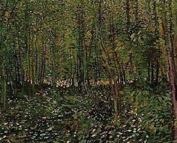 Trees And Undergrowth II Oil Painting by Vincent Van Gogh