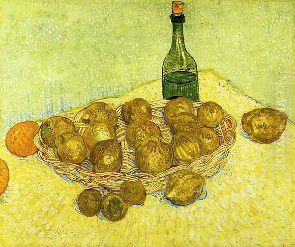 Still Life with a Bottle, Lemons and Oranges Oil Painting by Vincent Van Gogh