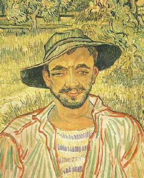 Portrait Of A Young Peasant Oil Painting by Vincent Van Gogh