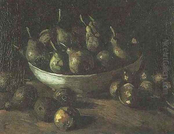 Still Life With An Earthen Bowl And Pears Oil Painting by Vincent Van Gogh