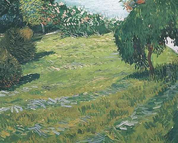 Sunny Lawn In A Public Park Oil Painting by Vincent Van Gogh