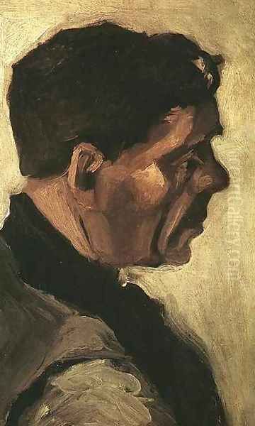 Head Of A Peasant Oil Painting by Vincent Van Gogh