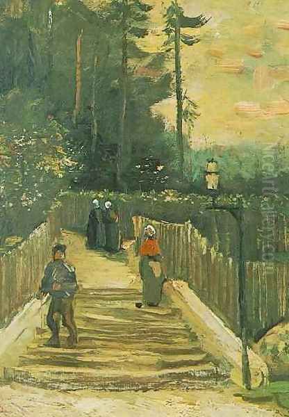 Sloping Path In Montmartre Oil Painting by Vincent Van Gogh