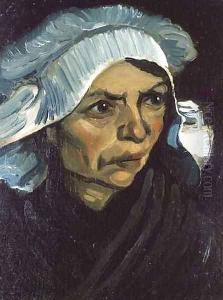 Head Of A Peasant Woman With White Cap VIII Oil Painting by Vincent Van Gogh