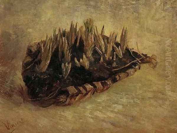 Still Life With A Basket Of Crocuses Oil Painting by Vincent Van Gogh