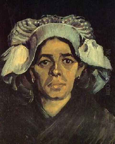 Head Of A Peasant Woman With White Cap IV Oil Painting by Vincent Van Gogh