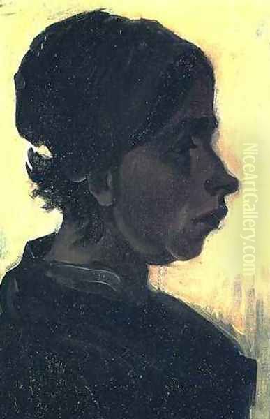 Head Of A Peasant Woman With Dark Cap V Oil Painting by Vincent Van Gogh