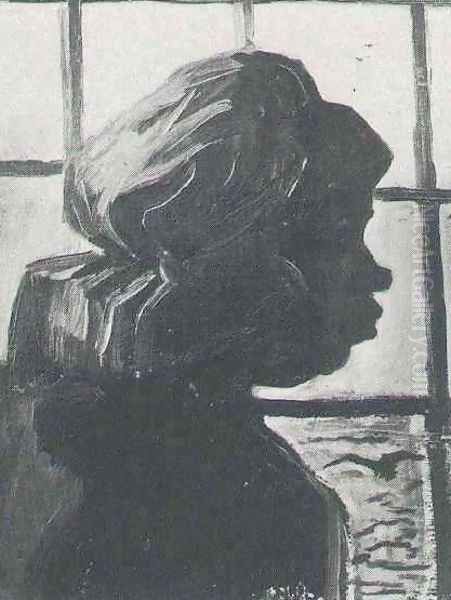 Peasant Woman Seen Against The Window Oil Painting by Vincent Van Gogh