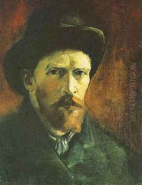 Self Portrait With Dark Felt Hat Oil Painting by Vincent Van Gogh