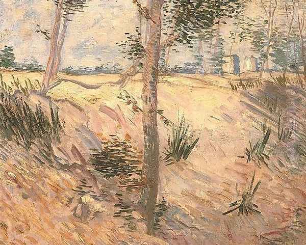 Trees In A Field On A Sunny Day Oil Painting by Vincent Van Gogh