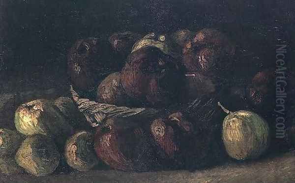 Still Life With A Basket Of Apples Oil Painting by Vincent Van Gogh