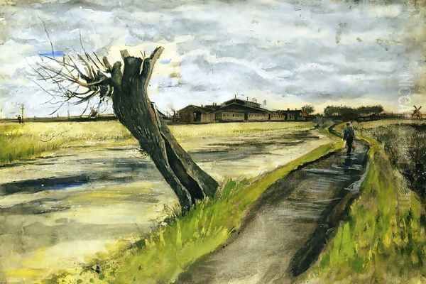 Pollard Willow Oil Painting by Vincent Van Gogh