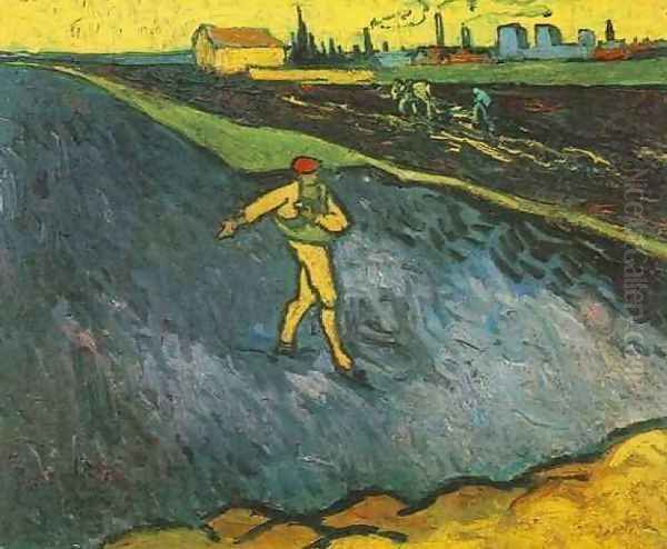 The Outskirts Of Arles In The Background Oil Painting by Vincent Van Gogh