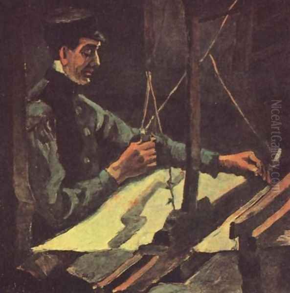 Weaver Facing Right (Half Figure) Oil Painting by Vincent Van Gogh