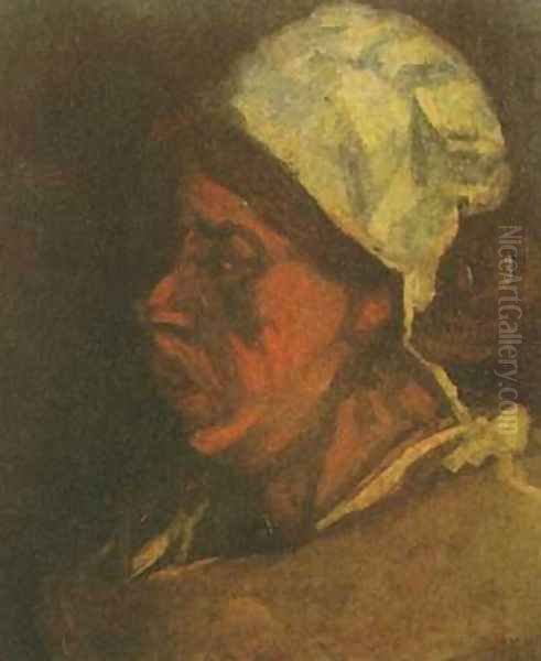 Head Of A Peasant Woman With White Cap VII Oil Painting by Vincent Van Gogh