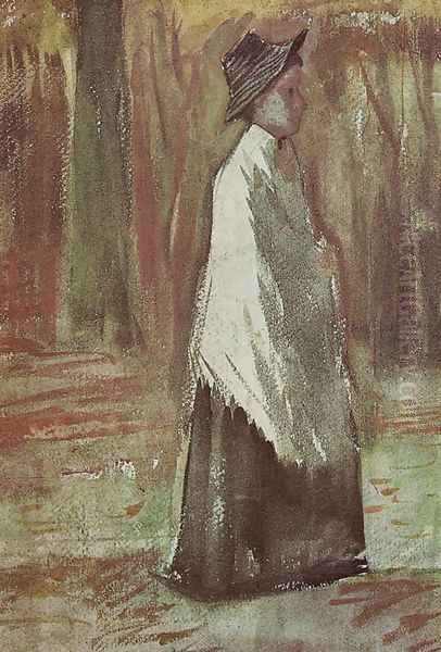 Woman in the Woods Oil Painting by Vincent Van Gogh