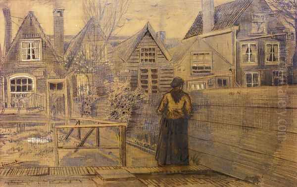 Sien's Mother's House Seen from the Backyard Oil Painting by Vincent Van Gogh