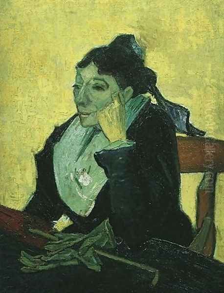 L'Arlesienne: Madame Ginoux With Gloves And Umbrella Oil Painting by Vincent Van Gogh