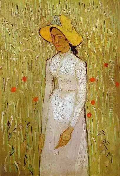 Fille habillée de blanc 1890 Oil Painting by Vincent Van Gogh