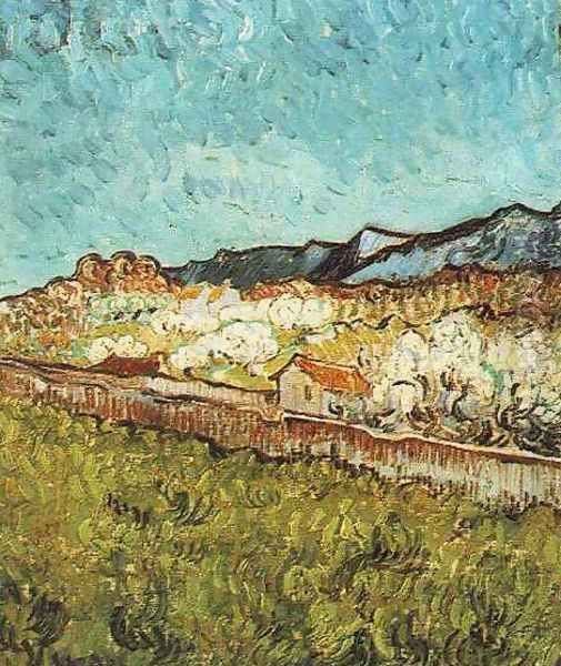 Aux pieds des montagnes 1889 Oil Painting by Vincent Van Gogh