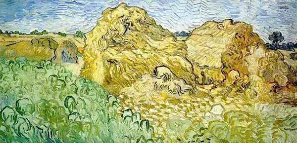 Champ et botte de foin 1890 Oil Painting by Vincent Van Gogh