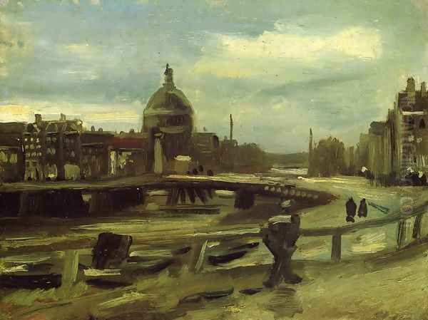 View on the Singel in Amsterdam Oil Painting by Vincent Van Gogh