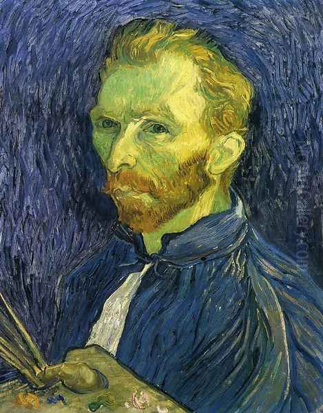 Self Portrait with Pallette Oil Painting by Vincent Van Gogh