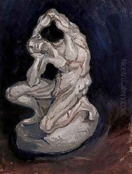 Plaster Statuette of a Kneeling Man Oil Painting by Vincent Van Gogh