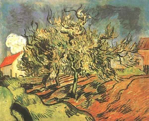 Paysage avec trois arbres 1890 Oil Painting by Vincent Van Gogh