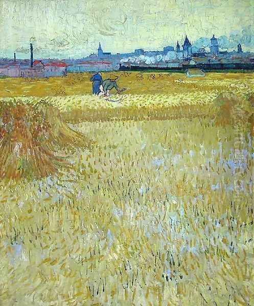 Les Moissonneurs 1888 Oil Painting by Vincent Van Gogh