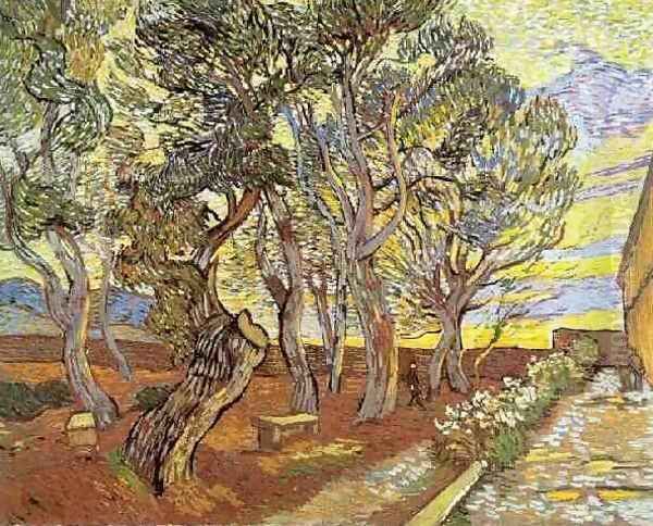 Jardin de l'hôpital Saint-Paul 3 1889 Oil Painting by Vincent Van Gogh