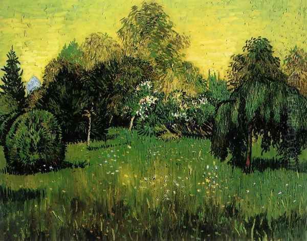 Public Park with Weeping Willow Oil Painting by Vincent Van Gogh